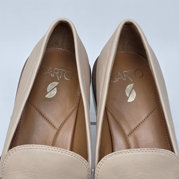 Franco Sarto Women's EDA Classic Slip on Loafer Oyster Beige Size 8.5M New - Picture 9 of 10